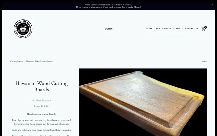 /cutting-boards/hawaiian-monkeypod-cutting-board-1 — Akau Boards