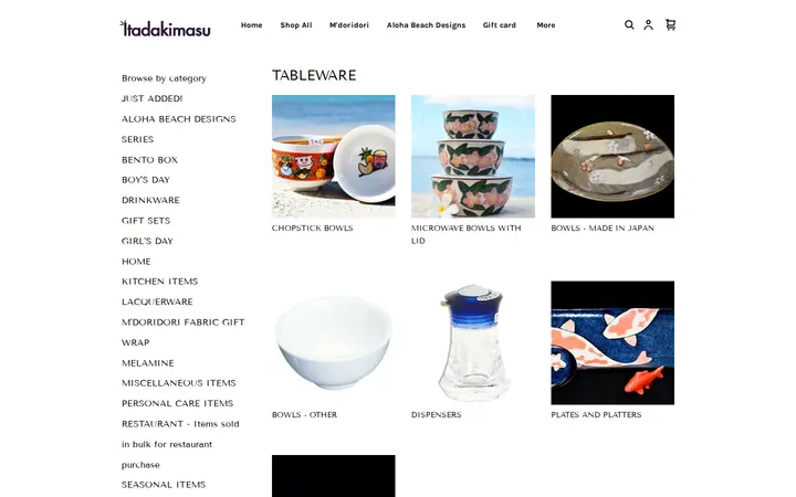 /shop/tableware/2 — Itadakimasu