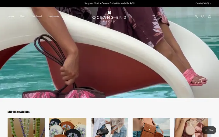 Website of Oceans End Hawaii