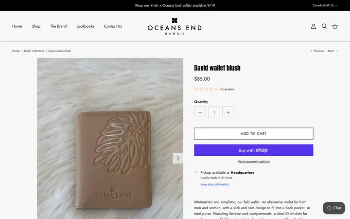 /collections/luxe-collection/products/fold-wallet-blush — Oceans End Hawaii