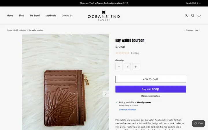 /collections/luxe-collection/products/zip-wallet — Oceans End Hawaii