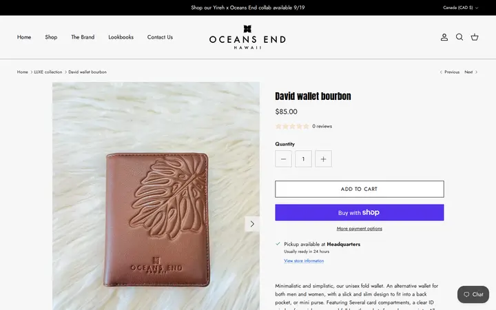 /collections/luxe-collection/products/fold-wallet-bourbon — Oceans End Hawaii