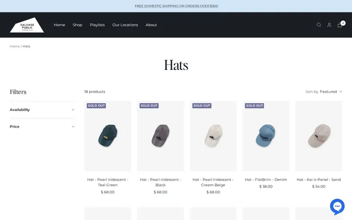 /collections/hats — Salvage Public