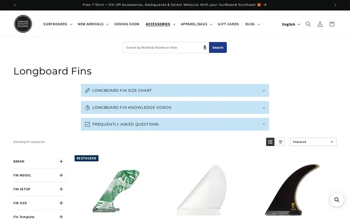 /collections/shop-longboard-fins — Hawaiian South Shore