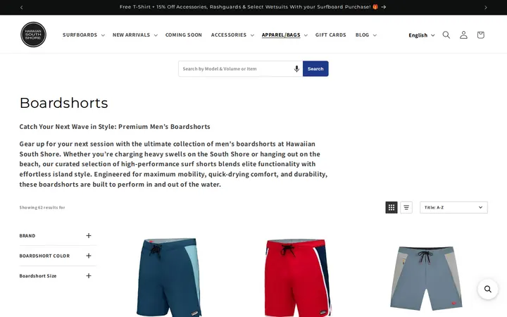 /collections/shop-boardshorts — Hawaiian South Shore