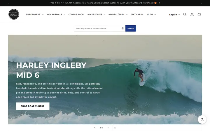 Website of Hawaiian South Shore