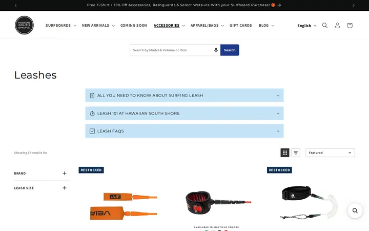 /collections/shop-leashes — Hawaiian South Shore