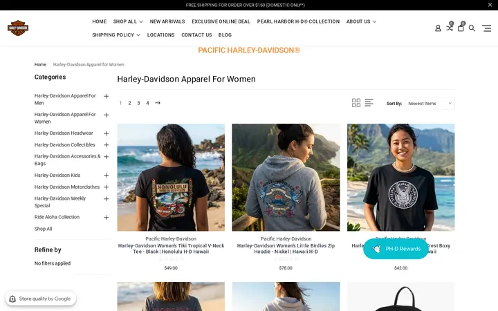 /categories/harley-davidson-apparel-for-women.html — Pacific Harley-Davidson