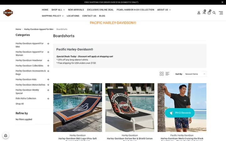 /categories/harley-davidson-apparel-for-men/boardshorts.html — Pacific Harley-Davidson