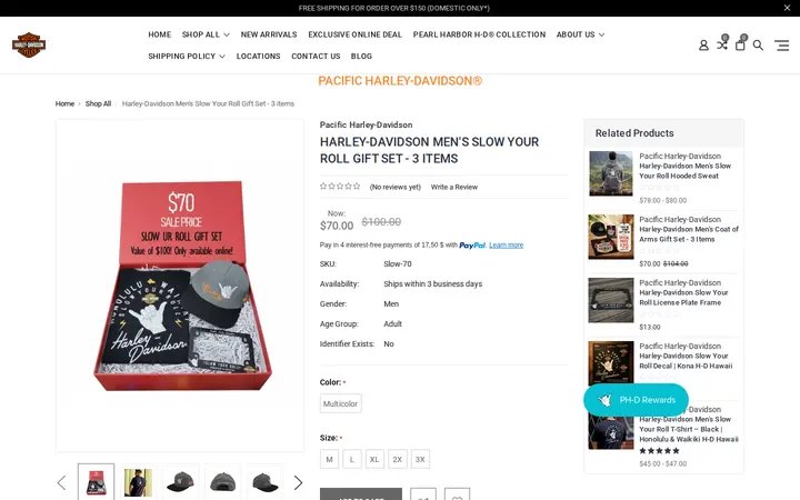 /products/harley-davidson-men-s-slow-your-roll-gift-set-3-items.html — Pacific Harley-Davidson