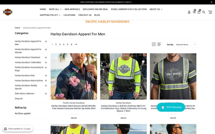 /categories/harley-davidson-apparel-for-men.html — Pacific Harley-Davidson