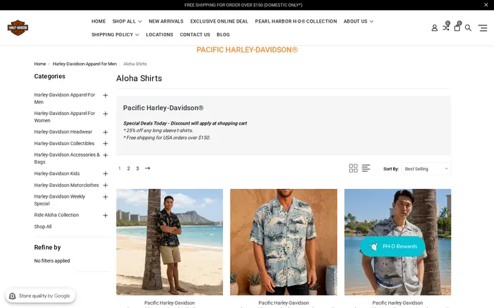 /categories/harley-davidson-apparel-for-men/aloha-shirts.html — Pacific Harley-Davidson