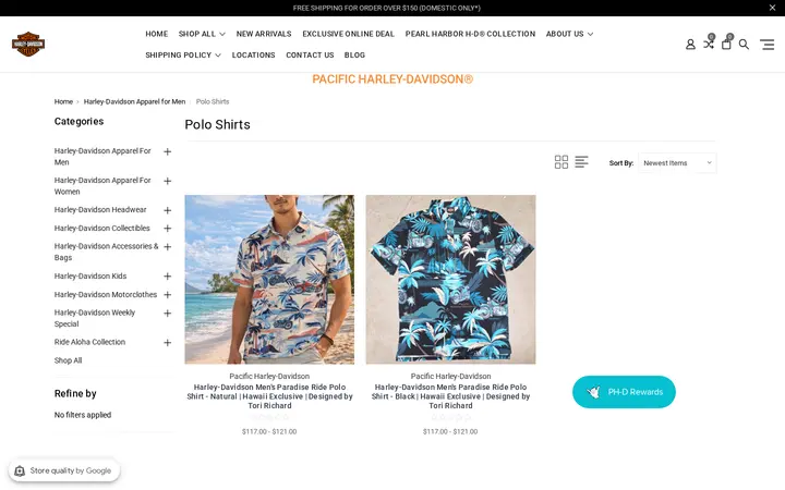 /categories/harley-davidson-apparel-for-men/polo-shirts.html — Pacific Harley-Davidson