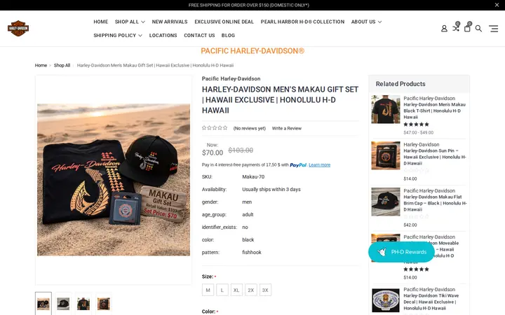/products/harley-davidson-men-s-makau-gift-set-hawaii-exclusive-honolulu-h-d-hawaii.html — Pacific Harley-Davidson