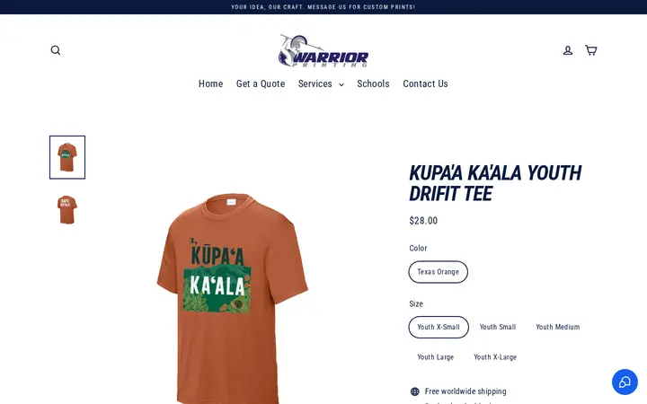 /products/kupaa-kaala-youth-drifit-tee — Warrior Printing