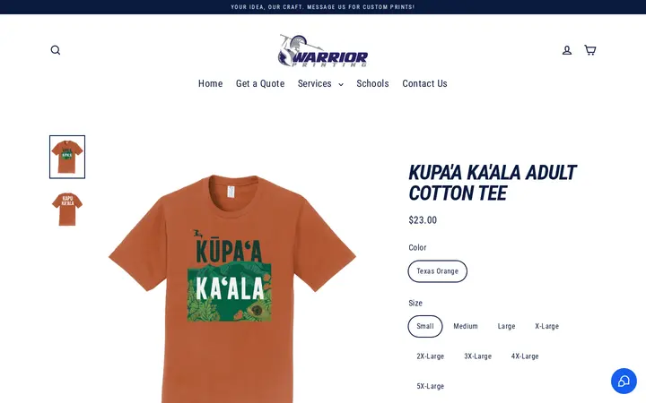 /products/kupaa-kaala-adult-cotton-tee — Warrior Printing