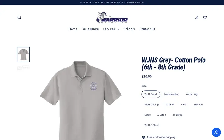 /collections/wjns-uniforms/products/wjns-grey-cotton-polo-6th-8th-grade — Warrior Printing