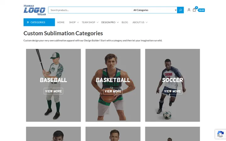 /design-pro/sublimation-categories — Hawaii Logo Wear