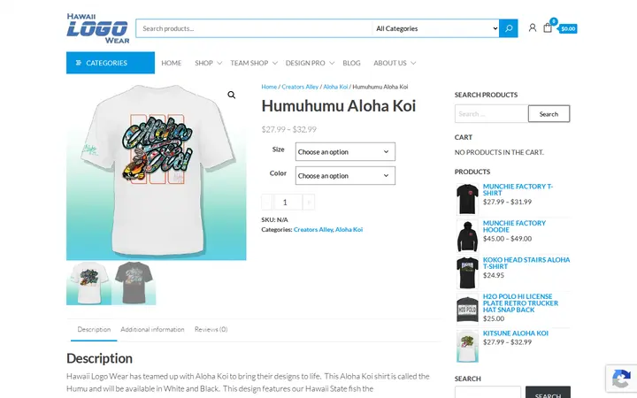 /product/humuhumu-aloha-koi — Hawaii Logo Wear