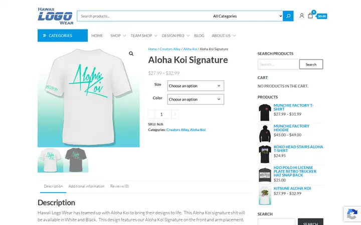 /product/humuhumu-aloha-koi-copy — Hawaii Logo Wear