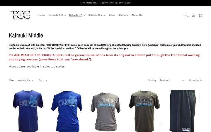/collections/kaimuki-middle — The Custom Company