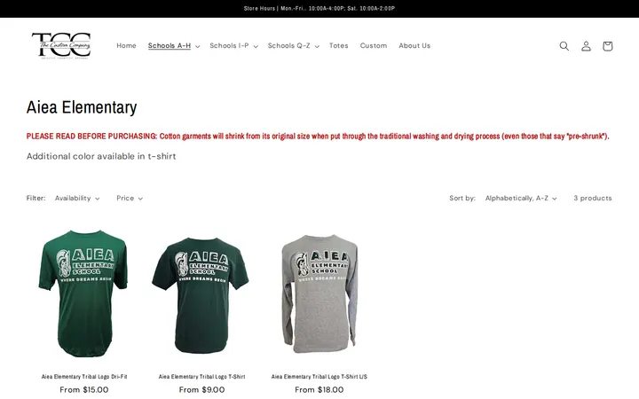 /collections/aiea-elementary — The Custom Company