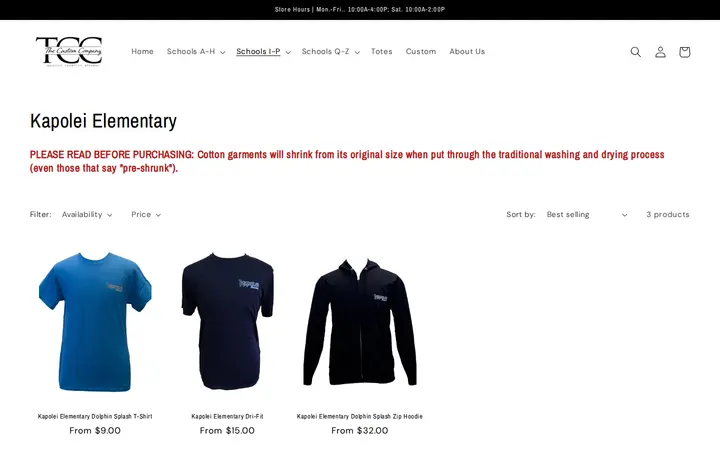 /collections/kapolei-elementary — The Custom Company