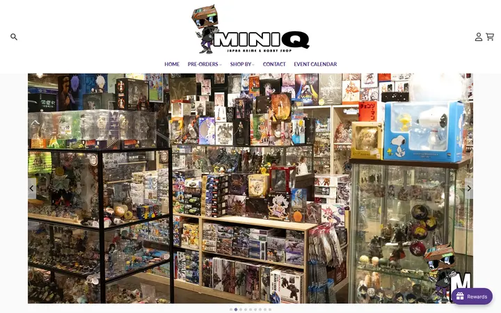 Website of MiniQ Anime Shop