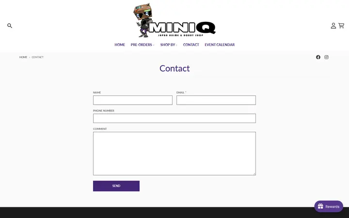 /pages/contact — MiniQ Anime Shop