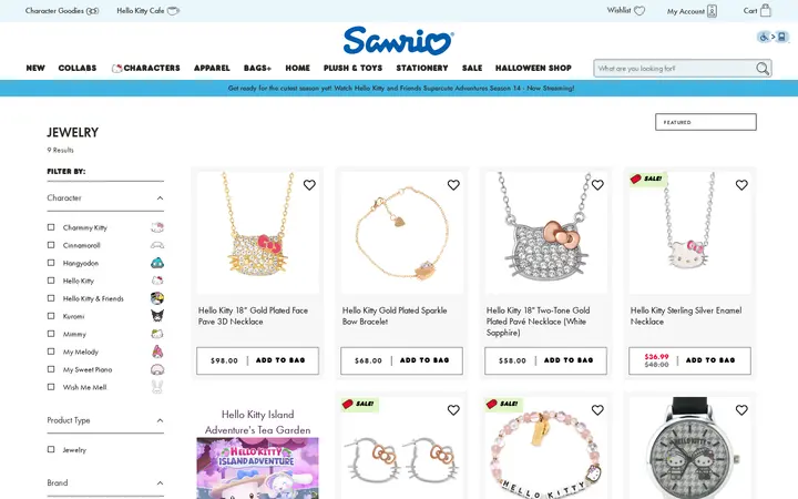 /collections/jewelry — Sanrio Surprises