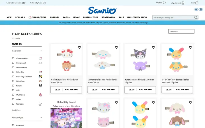 /collections/hair-accessories — Sanrio Surprises
