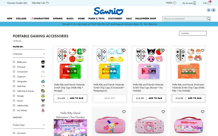 /collections/portable-gaming-accessories — Sanrio Surprises