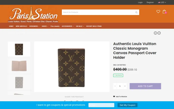 /collections/new-arrivals/products/authentic-louis-vuitton-classic-monogram-canvas-passport-cover-holder-copy-2 — Paris Station