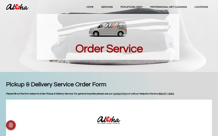 /orderservice.html — Aloha Dry Cleaners and Laundry