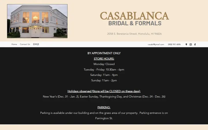 /contact-us — Casablanca Bridal & Formals