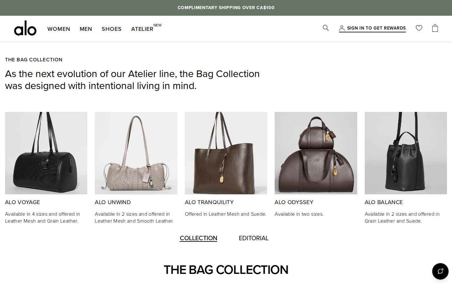 Captured website of ALO