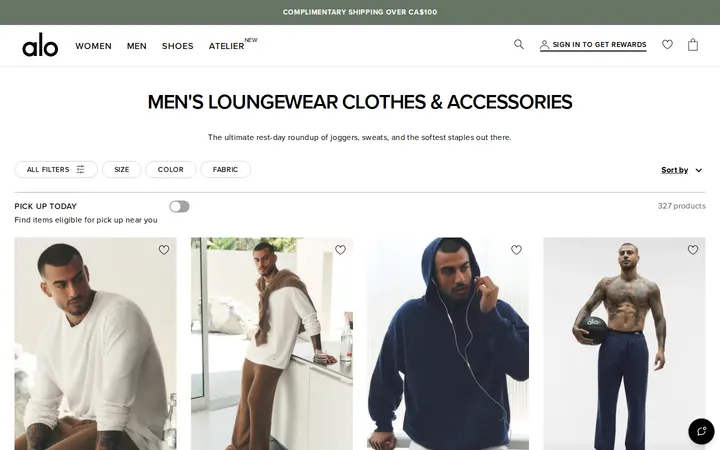 /en-ca/collections/mens-lounge-shop — ALO