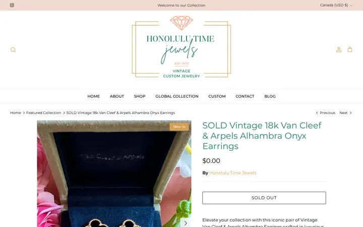 /collections/featured-collection/products/estate-18k-emerald-diamond-floral-cluster-earrings-copy — Honolulu Time Jewels