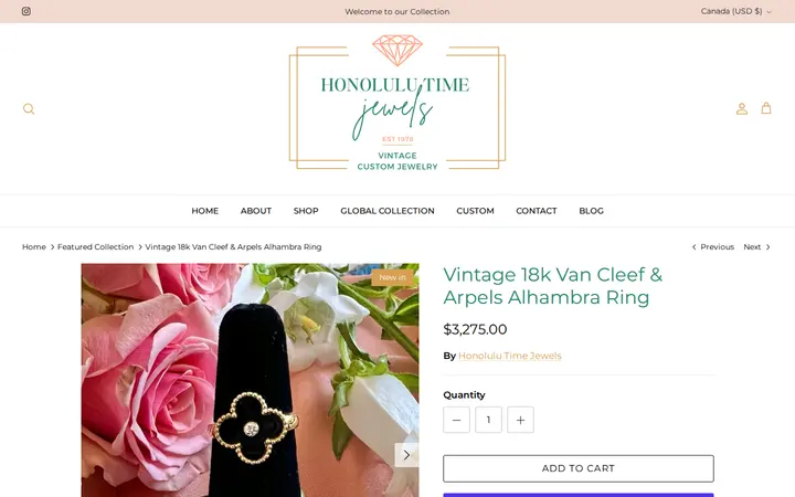 /collections/featured-collection/products/18k-art-deco-emerald-diamond-ring-copy — Honolulu Time Jewels