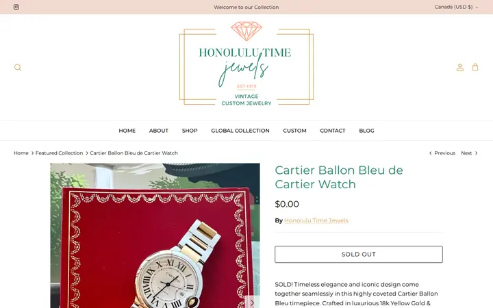 /collections/featured-collection/products/sold-cartier-panthere-de-cartier-watch-copy — Honolulu Time Jewels