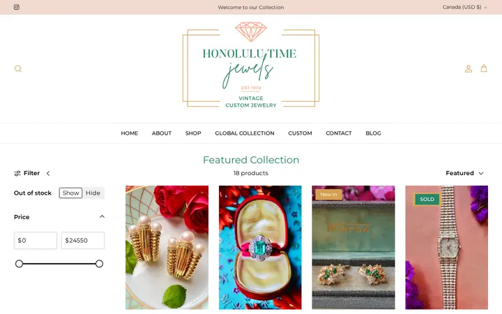 /collections/featured-collection — Honolulu Time Jewels