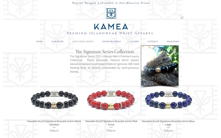 Website of Kamea Island Jewelry