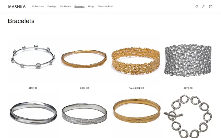 /collections/bracelets/Metals — Mashka Jewelry