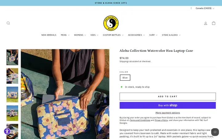/collections/t-c-surf-x-aloha-collection/products/aloha-collection-watercolor-hau-laptop-case — T&C Surf Designs