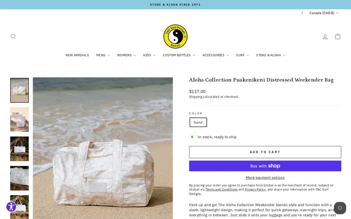 /collections/t-c-surf-x-aloha-collection/products/tcsurf-aloha-collection-puakenikeni-distressed-weekender-bag — T&C Surf Designs