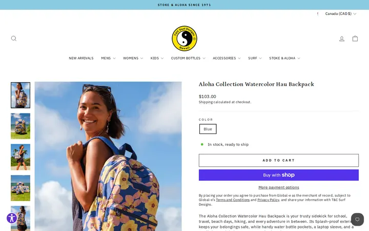 /collections/t-c-surf-x-aloha-collection/products/aloha-collection-watercolor-hau-backpack — T&C Surf Designs