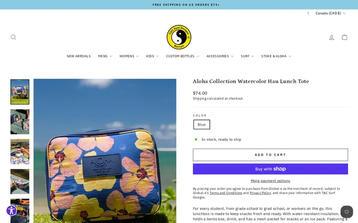 /collections/t-c-surf-x-aloha-collection/products/aloha-collection-watercolor-hau-lunch-tote — T&C Surf Designs