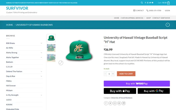 /product/university-of-hawaii-vintage-baseball-script-h-hat — Surfvivor