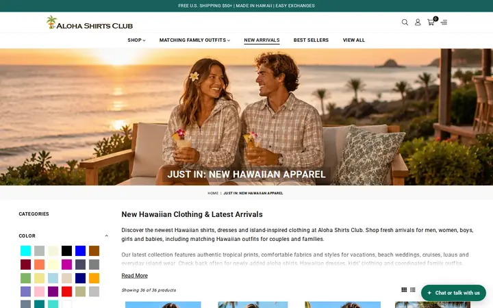 /collections/just-in-new-arrivals — Aloha Shirts Club