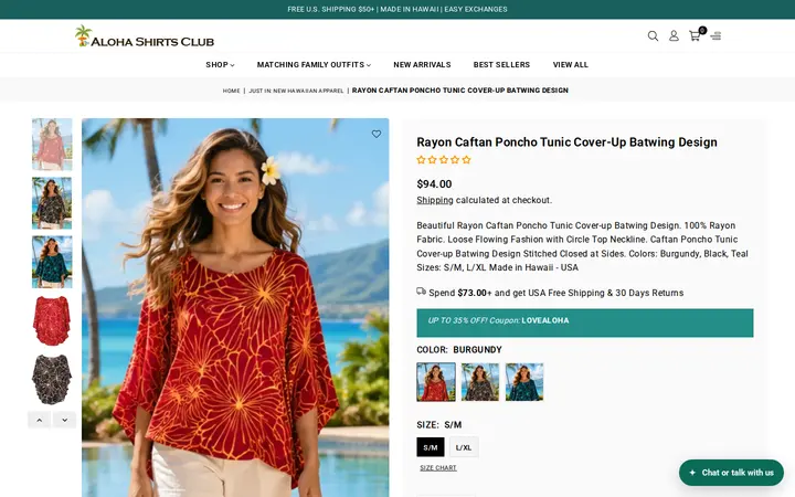 /collections/just-in-new-arrivals/products/rayon-caftan-poncho-tunic-cover-up-batwing-design — Aloha Shirts Club